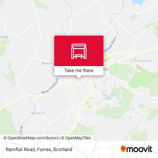 Ramflat Road, Forres map