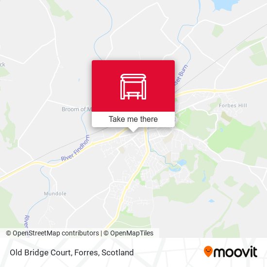 Old Bridge Court, Forres map