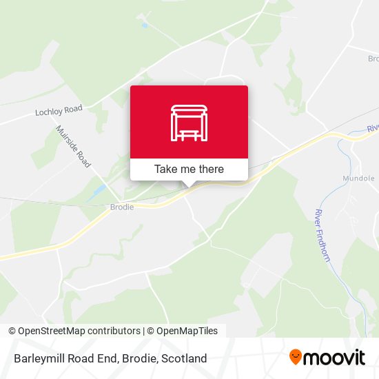 Barleymill Road End, Brodie map