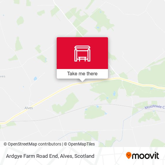 Ardgye Farm Road End, Alves map