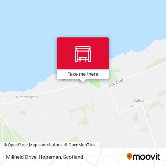 Millfield Drive, Hopeman map