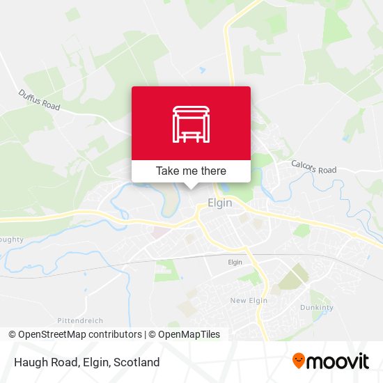 Haugh Road, Elgin map