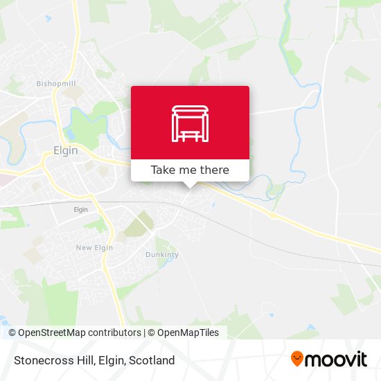 Stonecross Hill, Elgin map