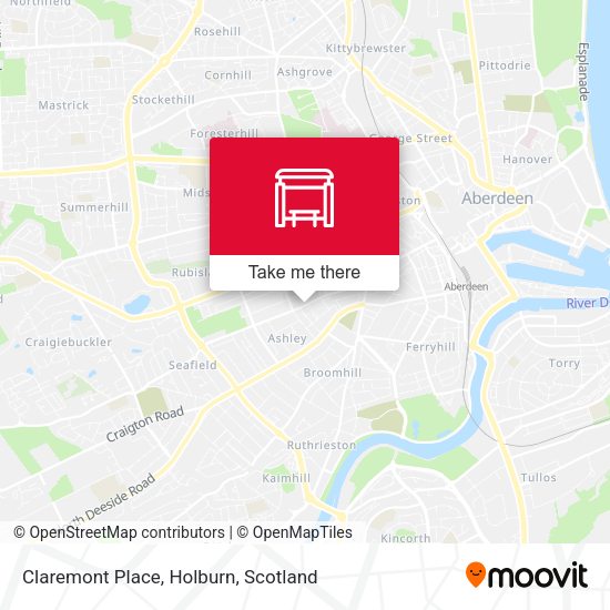 Claremont Place, Holburn map