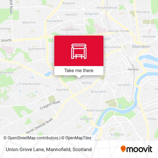 Union Grove Lane, Mannofield map