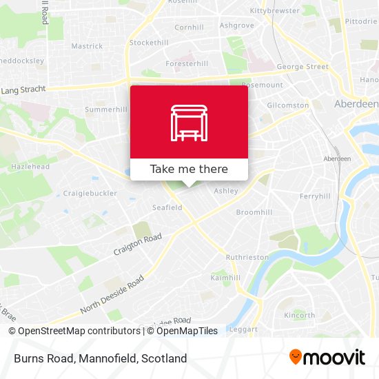 Burns Road, Mannofield map