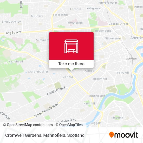 Cromwell Gardens, Mannofield map