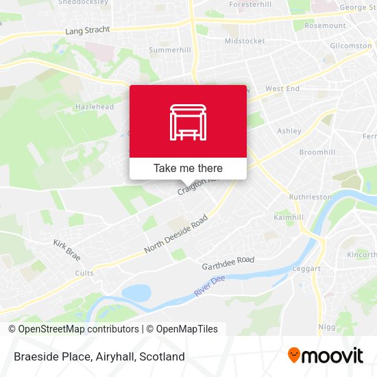 Braeside Place, Airyhall map