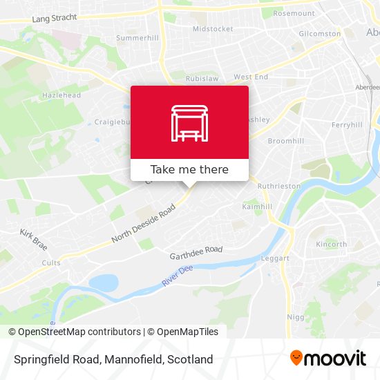 Springfield Road, Mannofield map