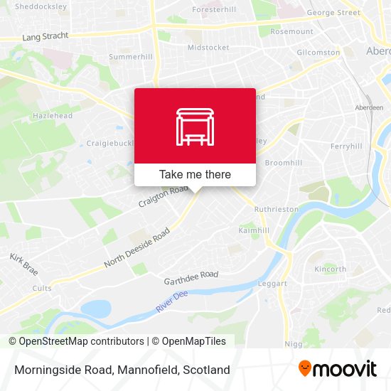 Morningside Road, Mannofield map