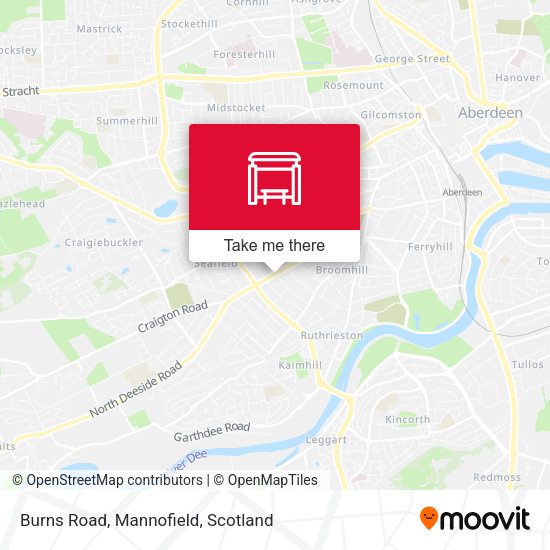 Burns Road, Mannofield map