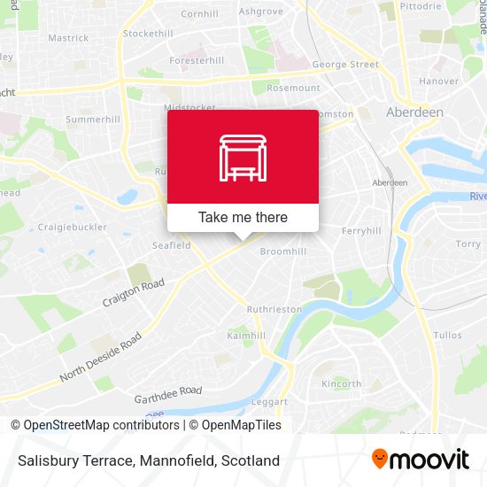 Salisbury Terrace, Mannofield map