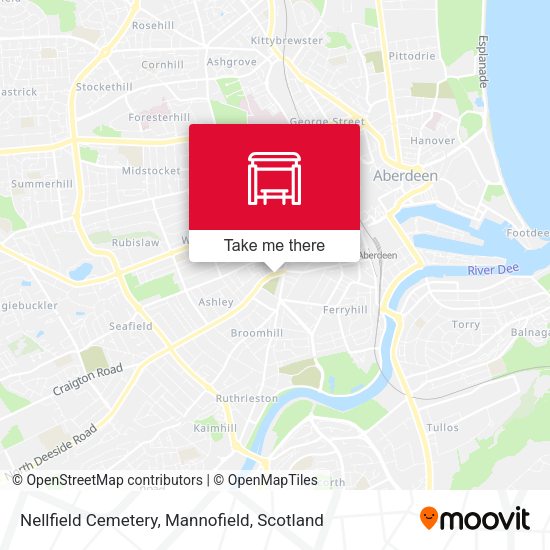 Nellfield Cemetery, Mannofield map
