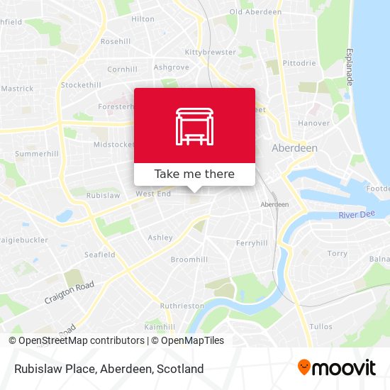 Rubislaw Place, Aberdeen map