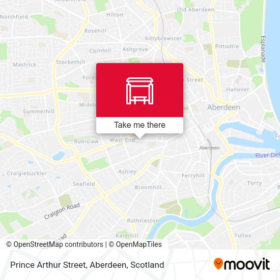 Prince Arthur Street, Aberdeen map