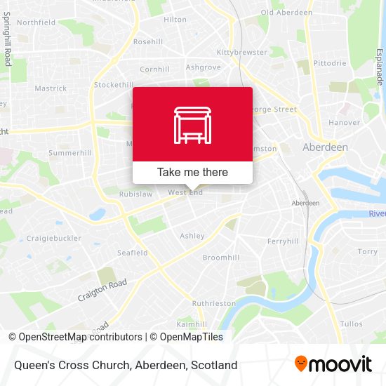Queen's Cross Church, Aberdeen map