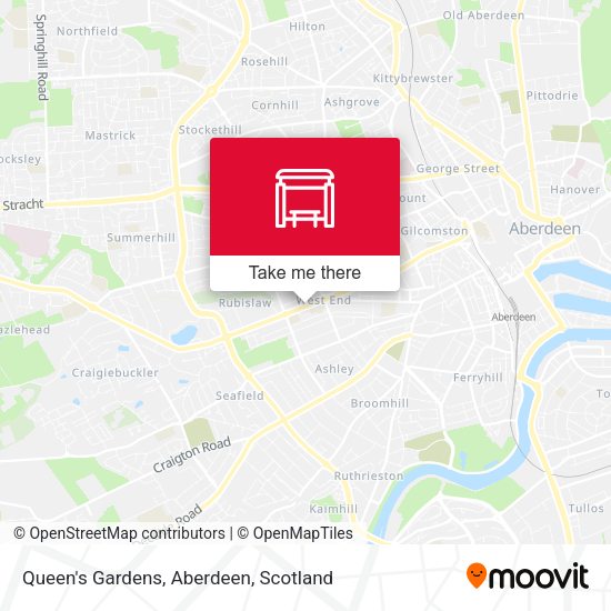 Queen's Gardens, Aberdeen map