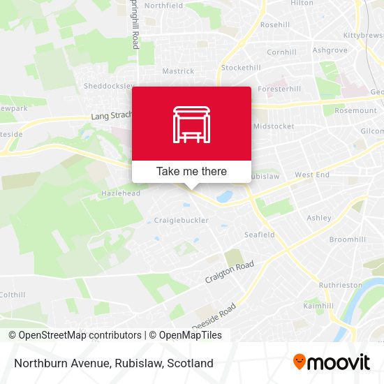 Northburn Avenue, Rubislaw map