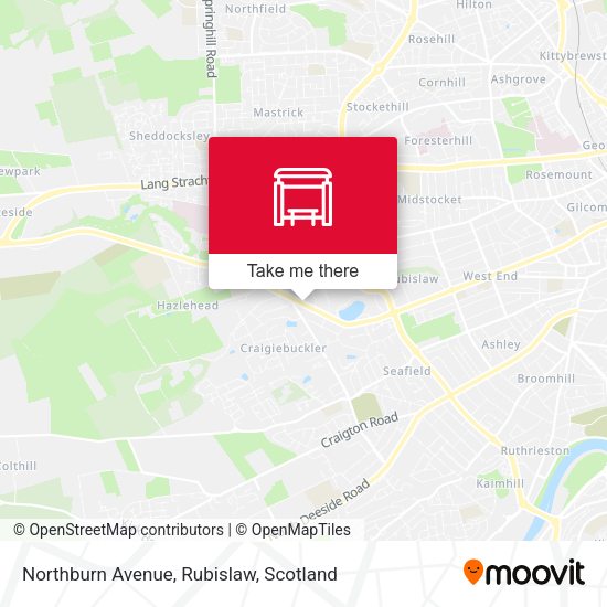 Northburn Avenue, Rubislaw map