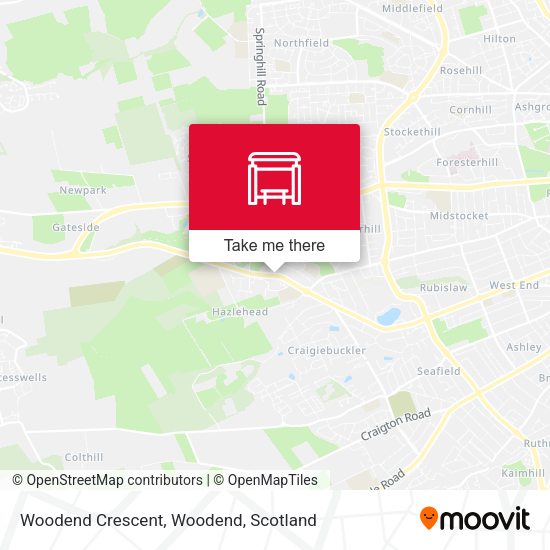 Woodend Crescent, Woodend map
