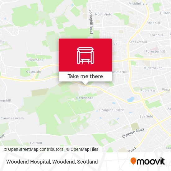 Woodend Hospital, Woodend map