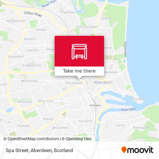 Spa Street, Aberdeen map