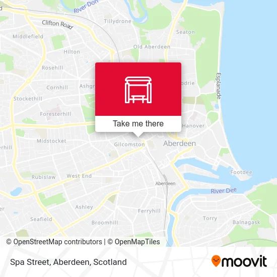 Spa Street, Aberdeen map