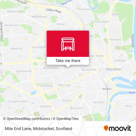 Mile End Lane, Midstocket map