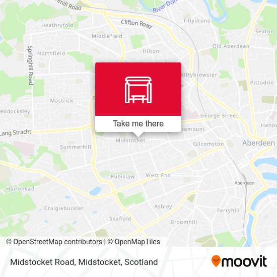 Midstocket Road, Midstocket map
