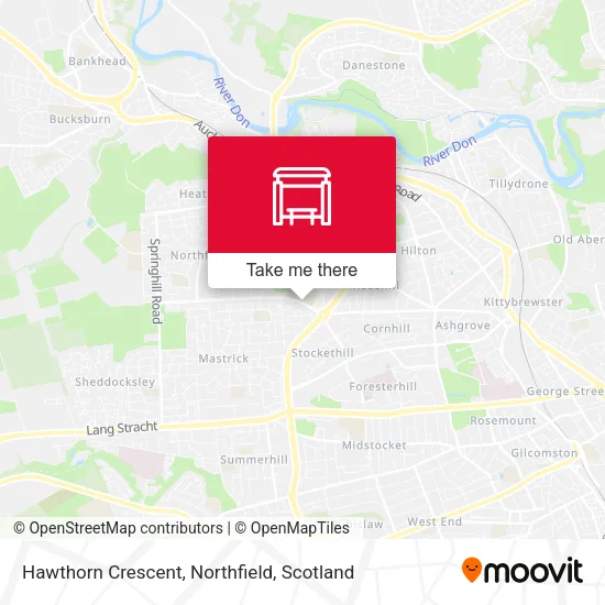 Hawthorn Crescent, Northfield map