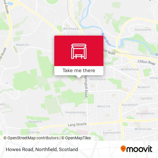 Howes Road, Northfield map