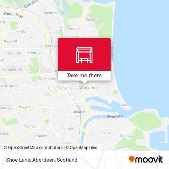Shoe Lane, Aberdeen map