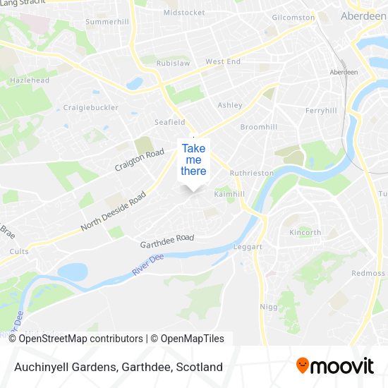 Auchinyell Gardens, Garthdee map