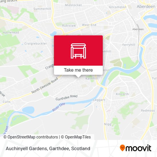 Auchinyell Gardens, Garthdee map