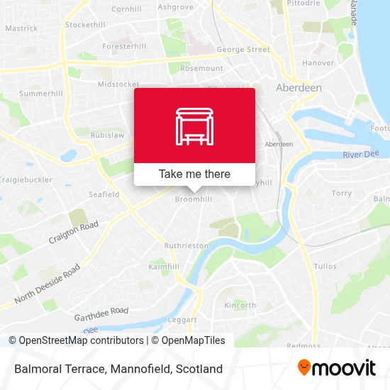Balmoral Terrace, Mannofield map