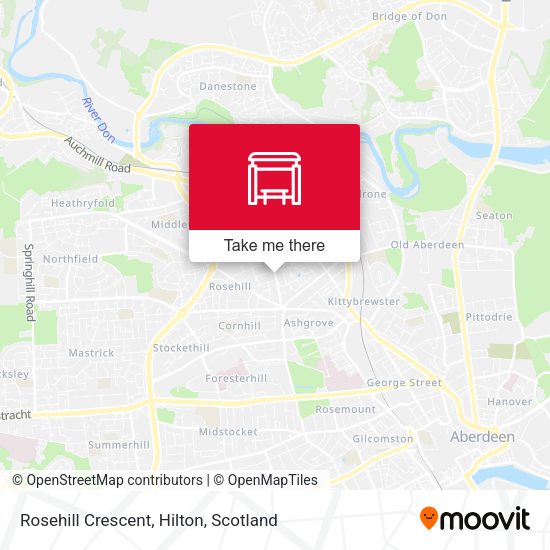 Rosehill Crescent, Hilton map