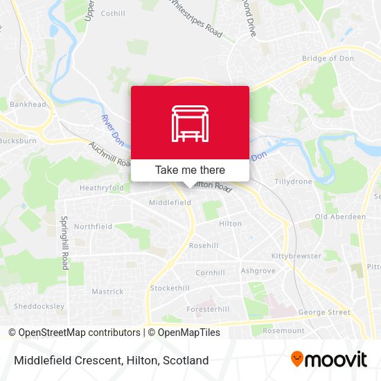Middlefield Crescent, Hilton map