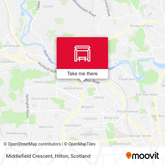 Middlefield Crescent, Hilton map