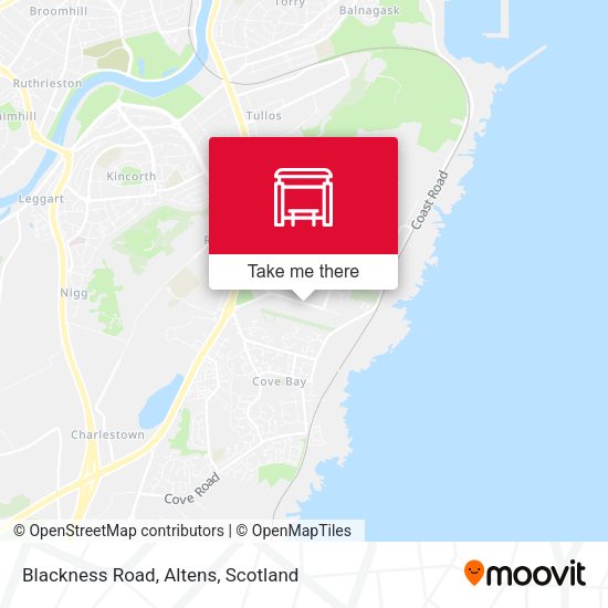 Blackness Road, Altens map