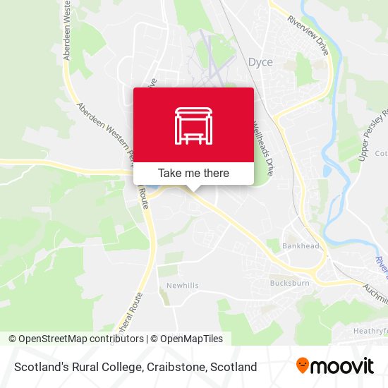 Scotland's Rural College, Craibstone map