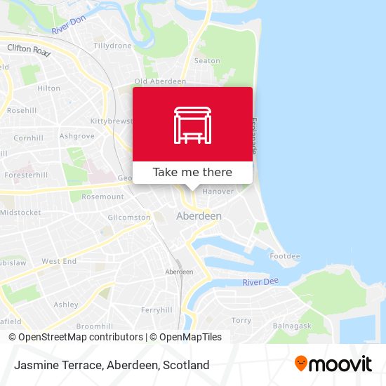 Jasmine Terrace, Aberdeen map