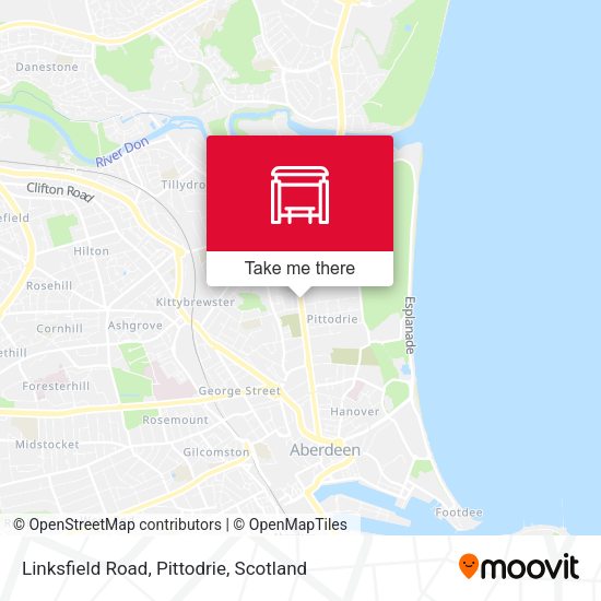Linksfield Road, Pittodrie map