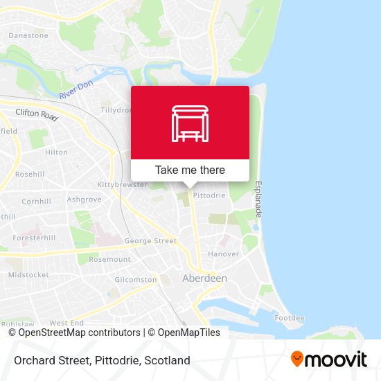 Orchard Street, Pittodrie map