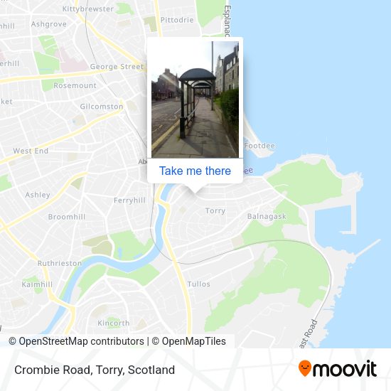 Crombie Road, Torry map