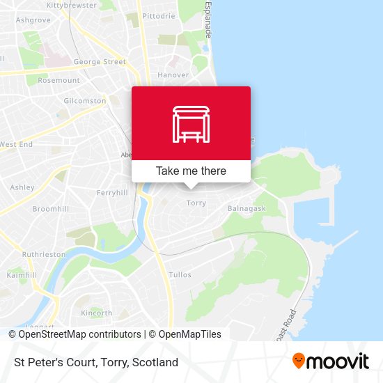 St Peter's Court, Torry map