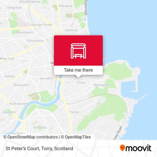St Peter's Court, Torry map