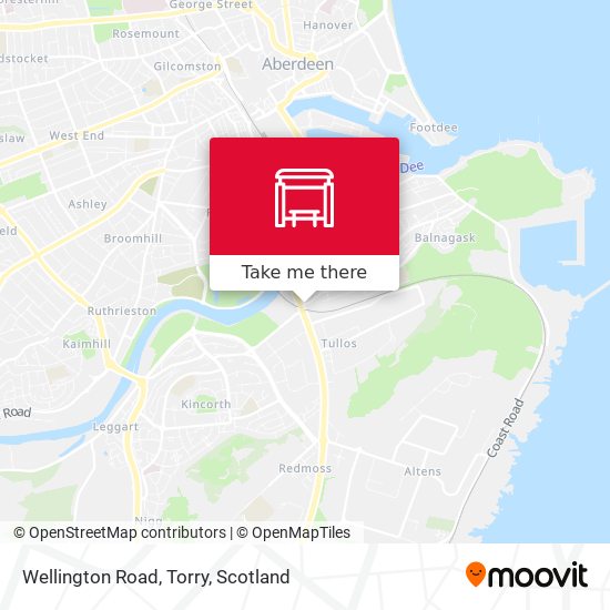 Wellington Road, Torry map