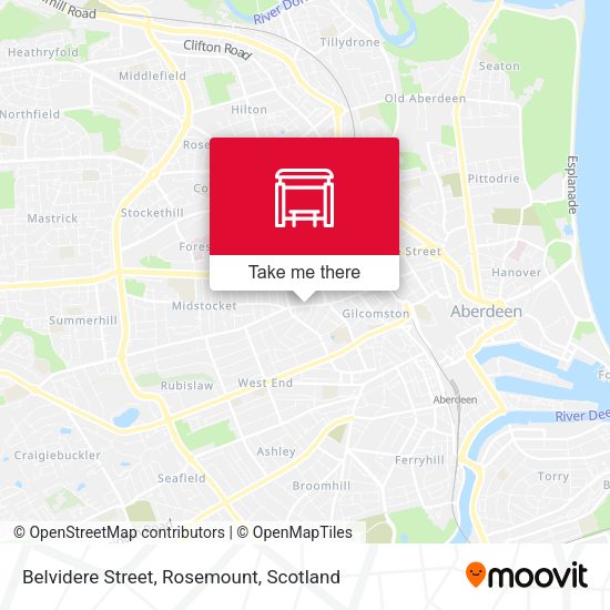 Belvidere Street, Rosemount map