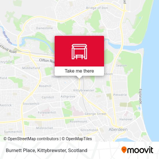 Burnett Place, Kittybrewster map
