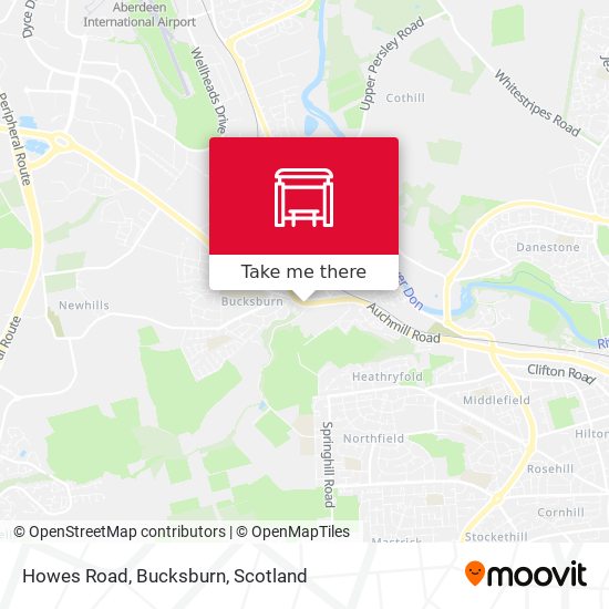 Howes Road, Bucksburn map